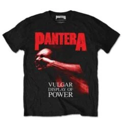 Pantera Unisex T-Shirt Red Vulgar (Black)