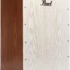 Pearl Ash Wood Cajon With Bag - Brown Lacquer With White Faceplate -Faders Music Store pearl ash wood cajon with bag brown lacquer with white faceplate erikson music 765640
