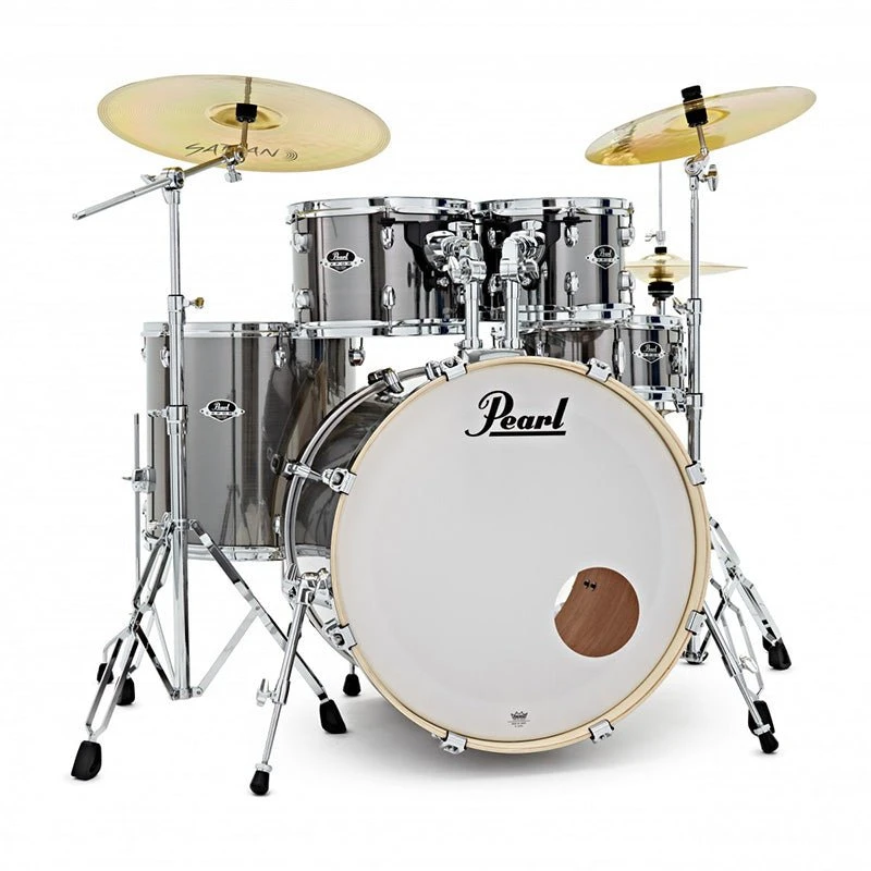 Pearl Export Series 5-piece Shell Pack, Smokey Chrome 1 Pearl Export Series 5-piece Shell Pack, Smokey Chrome
