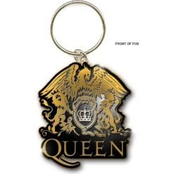QUEEN KEYCHAIN: GOLD CREST (ENAMEL IN-FILL)