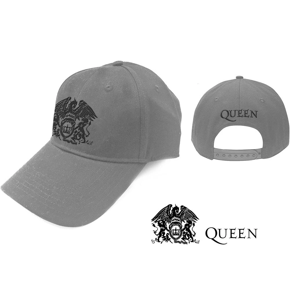 QUEEN UNISEX BASEBALL CAP: BLACK CLASSIC CREST 4 QUEEN UNISEX BASEBALL CAP: BLACK CLASSIC CREST - Image 4