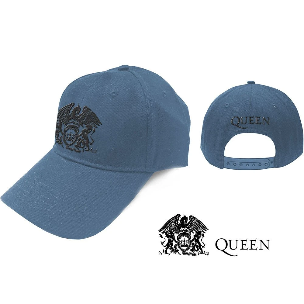 QUEEN UNISEX BASEBALL CAP: BLACK CLASSIC CREST 3 QUEEN UNISEX BASEBALL CAP: BLACK CLASSIC CREST - Image 3