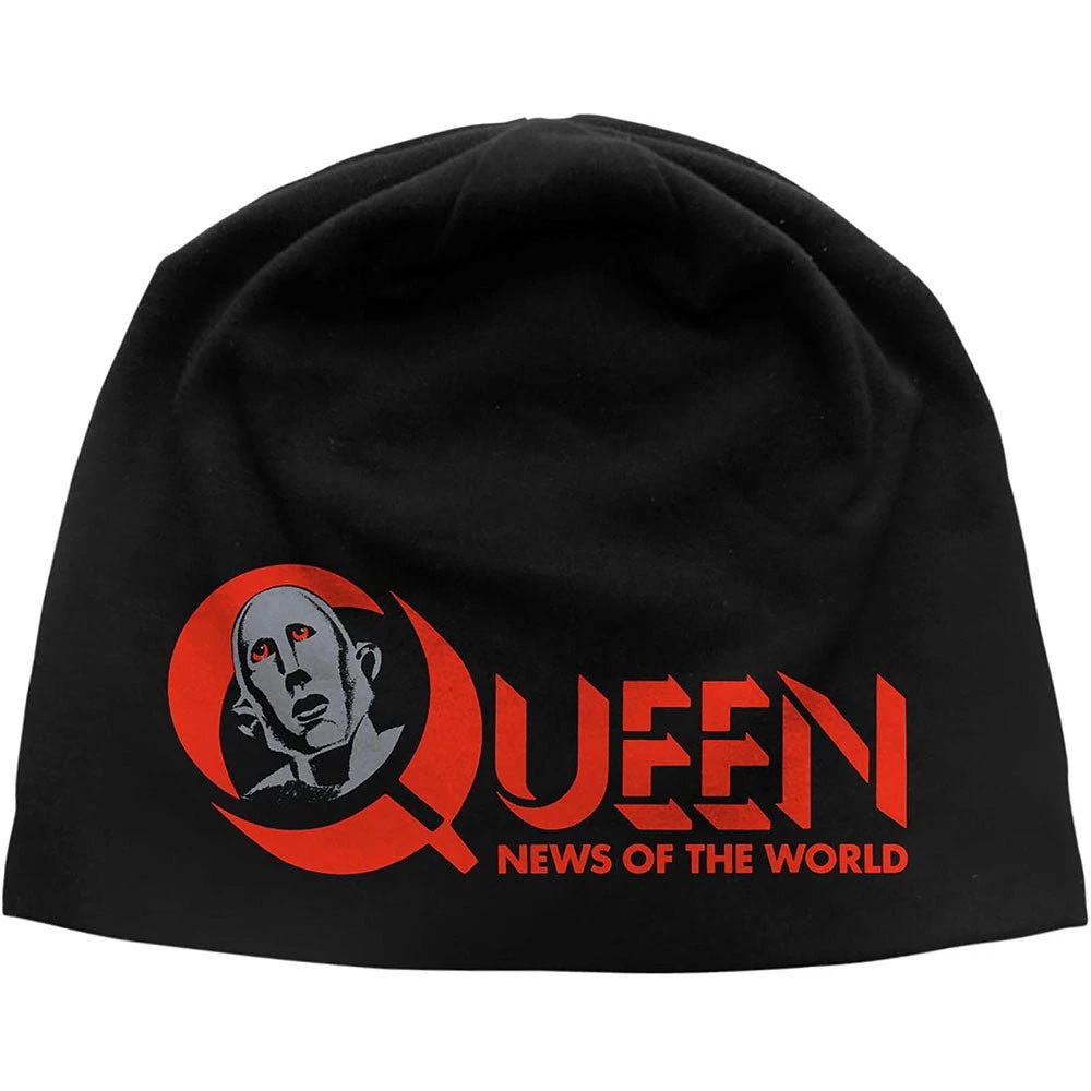QUEEN UNISEX BEANIE HAT: NEWS OF THE WORLD 1 QUEEN UNISEX BEANIE HAT: NEWS OF THE WORLD