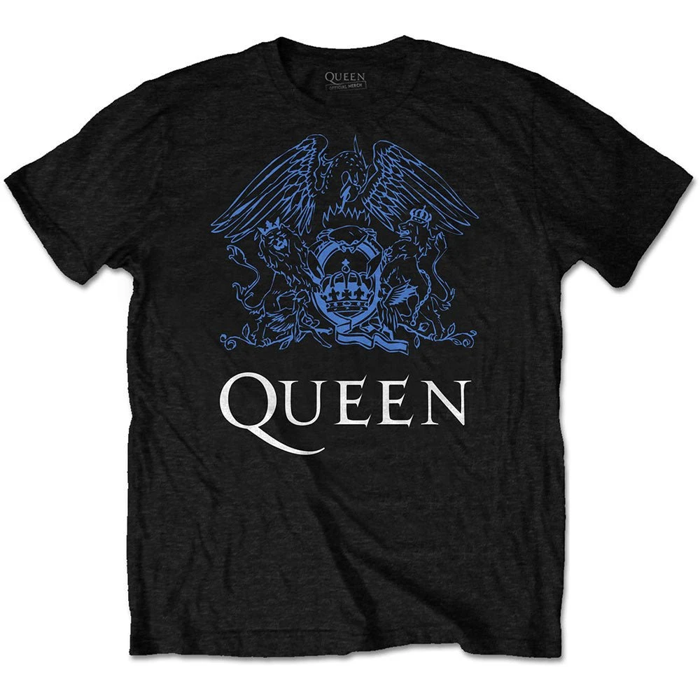 QUEEN UNISEX TEE: BLUE CREST 1 QUEEN UNISEX TEE: BLUE CREST