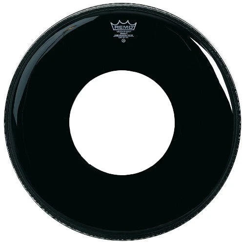 Remo Pinstripe Ebony W/ Hole 22" Bass Drum Head 1 Remo Pinstripe Ebony W/ Hole 22" Bass Drum Head