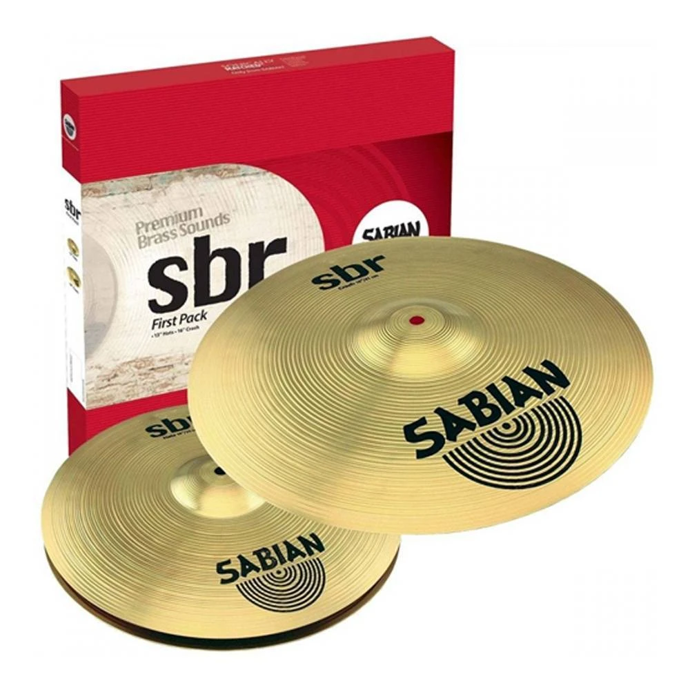 Sabian SBr Pack: 13" SBr Top & Bottom Hi Hats, 16" SBr Crash 1 Sabian SBr Pack: 13" SBr Top & Bottom Hi Hats, 16" SBr Crash