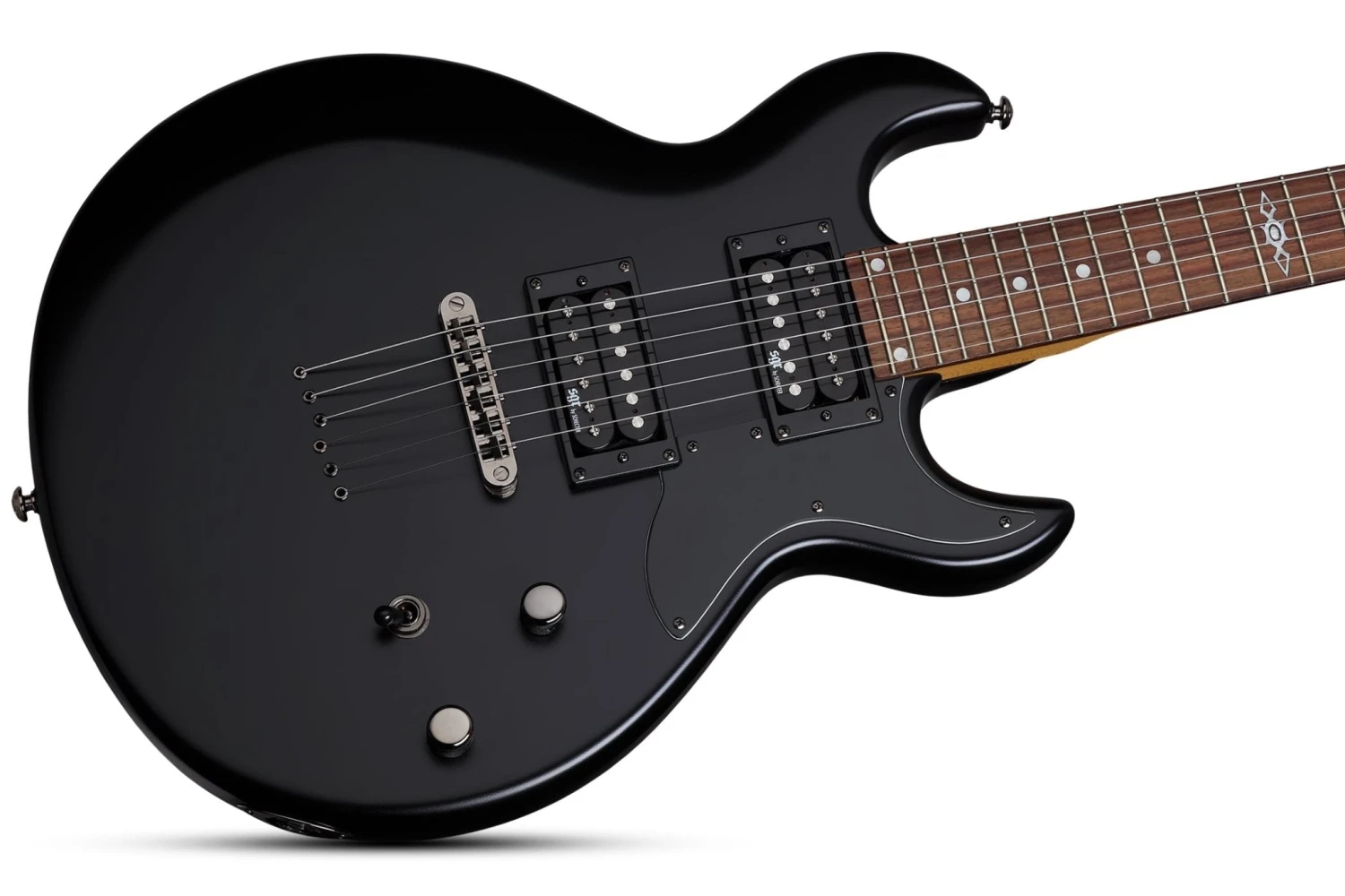 Schecter S-1 SGR Electric Guitar, Midnight Satin Black 2 Schecter S-1 SGR Electric Guitar, Midnight Satin Black - Image 2
