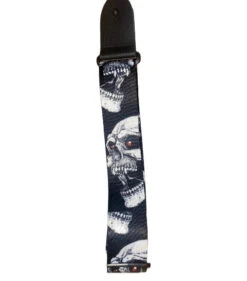 Screaming Skulls Polyester Guitar Strap