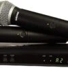 Shure Wireless Combo System BLX288/PG58 H9 Dual-Transmitter Handheld Wireless System -Faders Music Store shure blx288pg58 h9 dual transmitter handheld wireless system sfm 990097