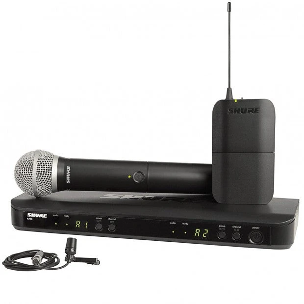 Shure Wireless Combo System With PG58 Handheld And CVL Lavalier 1 Shure Wireless Combo System With PG58 Handheld And CVL Lavalier