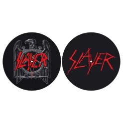 SLAYER TURNTABLE SLIPMAT SET: EAGLE/SCRATCHED LOGO (RETAIL PACK)