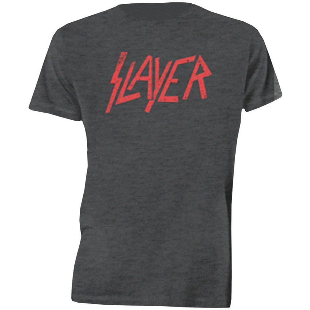 SLAYER UNISEX TEE: DISTRESSED LOGO 1 SLAYER UNISEX TEE: DISTRESSED LOGO
