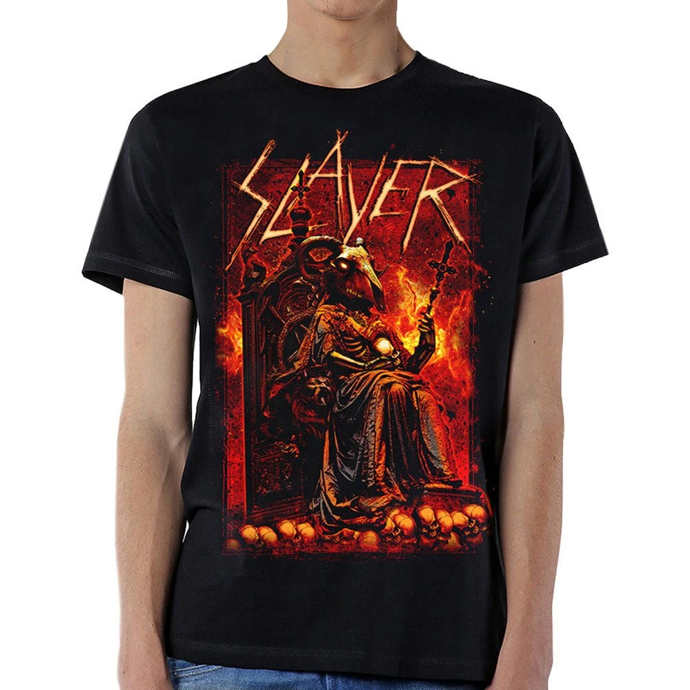 SLAYER UNISEX TEE: GOAT SKULL 1 SLAYER UNISEX TEE: GOAT SKULL
