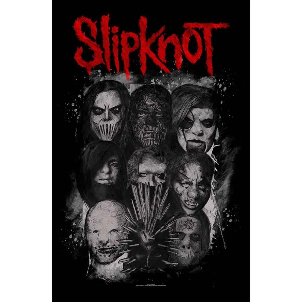 Slipknot Textile Poster Masks 1 Slipknot Textile Poster Masks