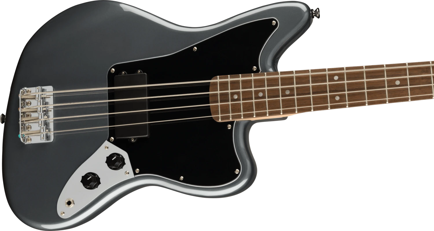 Squier Affinity Series™ Jaguar® Bass H, Laurel Fingerboard, Black Pickguard, Charcoal Frost Metallic 2 Squier Affinity Series™ Jaguar® Bass H, Laurel Fingerboard, Black Pickguard, Charcoal Frost Metallic - Image 2