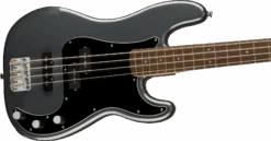 Squier Affinity Series Precision Bass PJ, Laurel Fingerboard, Black Pickguard, Charcoal Frost Metallic -Faders Music Store squier affinity series precision bass pj laurel fingerboard black pickguard charcoal frost metallic fmic 311633