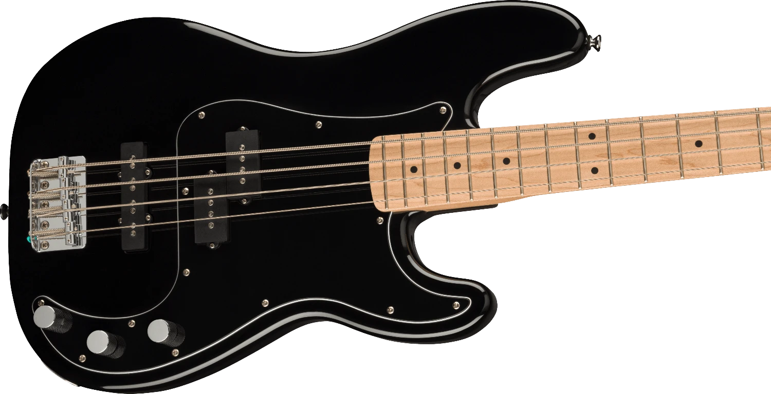 Squier Affinity Series Precision Bass PJ Pack, Maple Fingerboard, Black, Gig Bag, Rumble 15 - 120V 3 Squier Affinity Series Precision Bass PJ Pack, Maple Fingerboard, Black, Gig Bag, Rumble 15 - 120V - Image 3