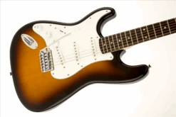 Squier Affinity Series™ Stratocaster®, Left-Handed, Laurel Fingerboard, Brown Sunburst -Faders Music Store squier affinity series stratocaster left handed laurel fingerboard brown sunburst fmic 886668