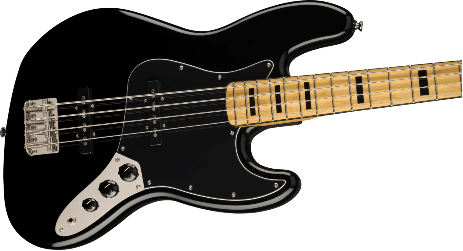 Squier Classic Vibe '70s Jazz Bass®, Maple Fingerboard, Black 2 Squier Classic Vibe '70s Jazz Bass®, Maple Fingerboard, Black - Image 2