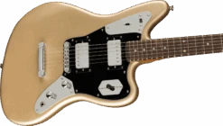 Squier Contemporary Jaguar® HH ST, Laurel Fingerboard, Black Pickguard, Shoreline Gold -Faders Music Store squier contemporary jaguar hh st laurel fingerboard black pickguard shoreline gold fmic 269293