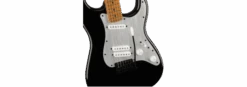 Squier Contemporary Stratocaster® Special, Roasted Maple Fingerboard, Silver Anodized Pickguard, Black -Faders Music Store squier contemporary stratocaster special roasted maple fingerboard silver anodized pickguard black fmic 174013