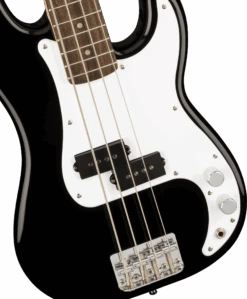 Squier Mini Precision Bass®, Laurel Fingerboard, Black -Faders Music Store squier mini precision bass laurel fingerboard black fmic 147472