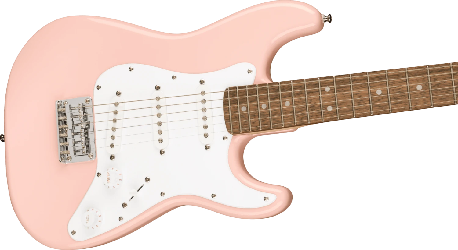 Squier Mini Stratocaster®, Laurel Fingerboard, Shell Pink 2 Squier Mini Stratocaster®, Laurel Fingerboard, Shell Pink - Image 2