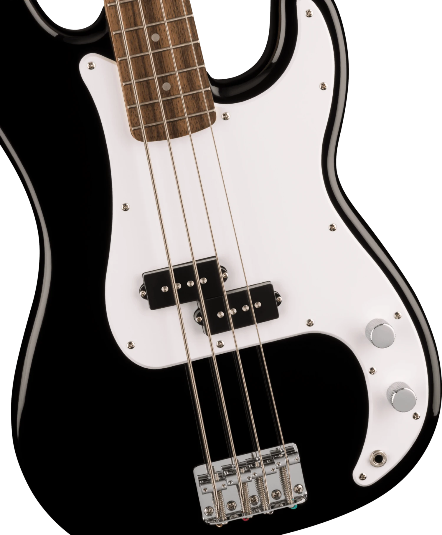 Squier Sonic™ Precision Bass®, Laurel Fingerboard, White Pickguard, Black 3 Squier Sonic™ Precision Bass®, Laurel Fingerboard, White Pickguard, Black - Image 3