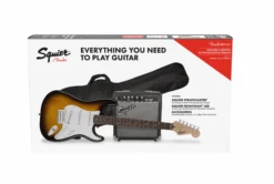 Squier Stratocaster® Pack, Laurel Fingerboard, Brown Sunburst, Gig Bag, 10G - 120V -Faders Music Store squier stratocaster pack laurel fingerboard brown sunburst gig bag 10g 120v fmic 205996