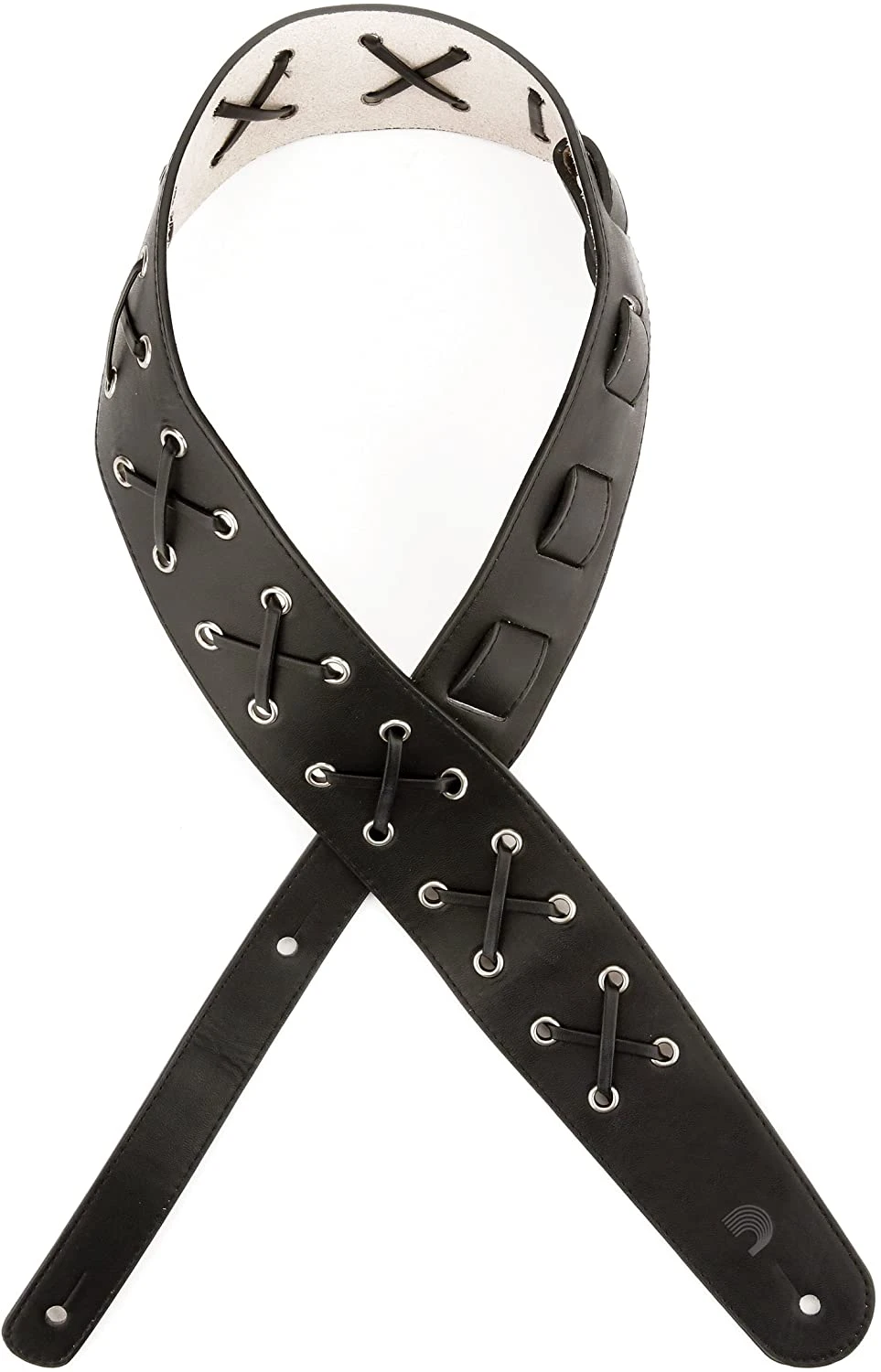 STRAP GUITAR DADDARIO LEATHER LACED BLACK 1 STRAP GUITAR DADDARIO LEATHER LACED BLACK