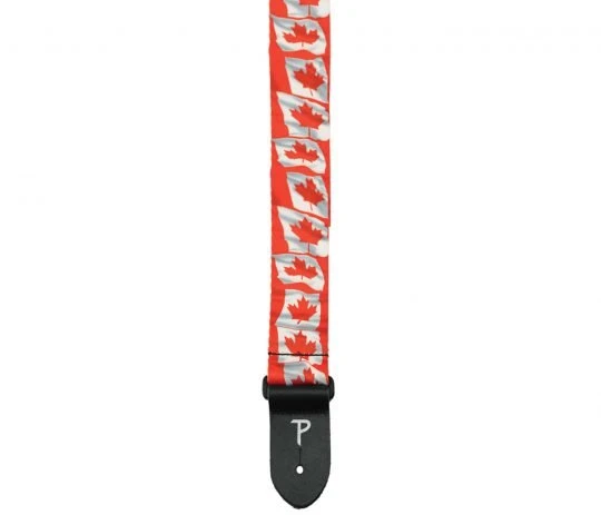 STRAP GUITAR POLYESTER CANADA FLAG PERRI'S LEATHERS 2" WIDE 1 STRAP GUITAR POLYESTER CANADA FLAG PERRI'S LEATHERS 2" WIDE