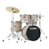 Tama Imperialstar 5-Piece Drum Kit (22,10,12,16,SD) With Cymbals And Hardware, Zebrawood