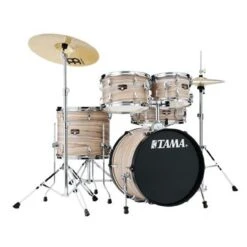 Tama Imperialstar 5-Piece Drum Kit (22,10,12,16,SD) With Cymbals And Hardware, Zebrawood