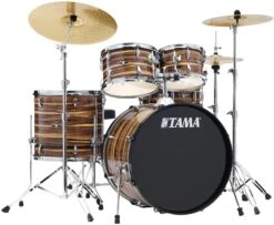 Tama Imperialstar 5-Piece Drumkit With Hardware And Cymbals, Coffee Teak Wrap