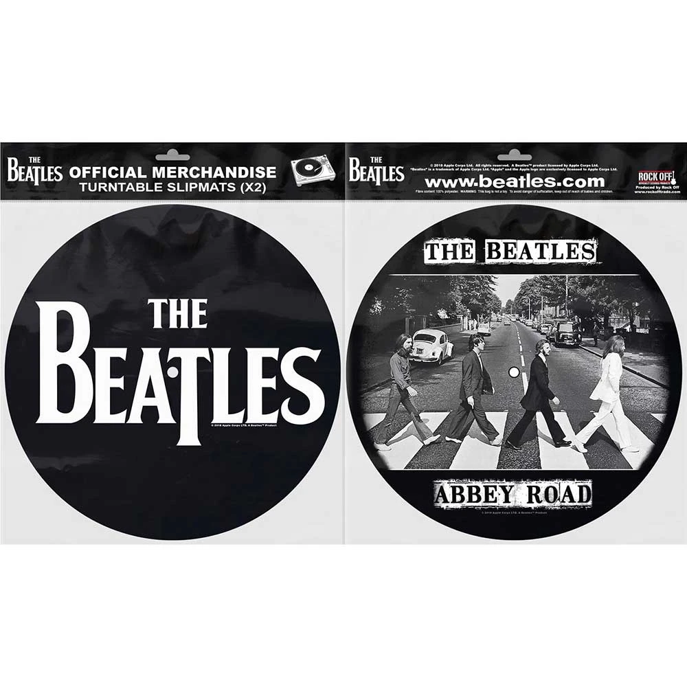 THE BEATLES TURNTABLE SLIPMAT SET: DROP T LOGO & ABBEY ROAD 1 THE BEATLES TURNTABLE SLIPMAT SET: DROP T LOGO & ABBEY ROAD