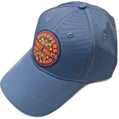 THE BEATLES UNISEX BASEBALL CAP: SGT PEPPER DRUM (DENIM BLUE)