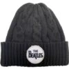 The Beatles Unisex Beanie Hat Drum Logo (Cable Knit) 3 The Beatles Unisex Beanie Hat Drum Logo (Cable Knit) -Faders Music Store the beatles unisex beanie hat drum logo cable knit rock off trade 806514