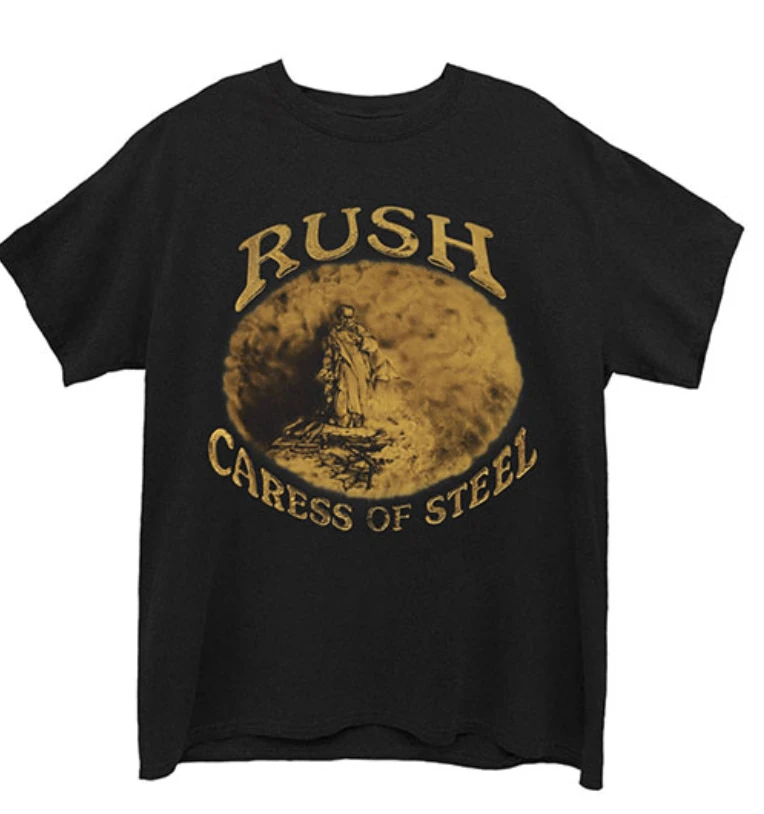 THE RUSH UNISEX TEE: CARESS OF STEEL (BACK PRINT) 1 THE RUSH UNISEX TEE: CARESS OF STEEL (BACK PRINT)