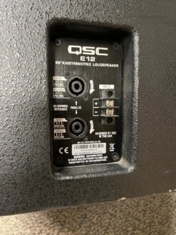 Used QSC E12 Passive 12" Speaker W/ Cover 7 Used QSC E12 Passive 12" Speaker W/ Cover -Faders Music Store used qsc e12 passive 12 speaker w cover used 387591