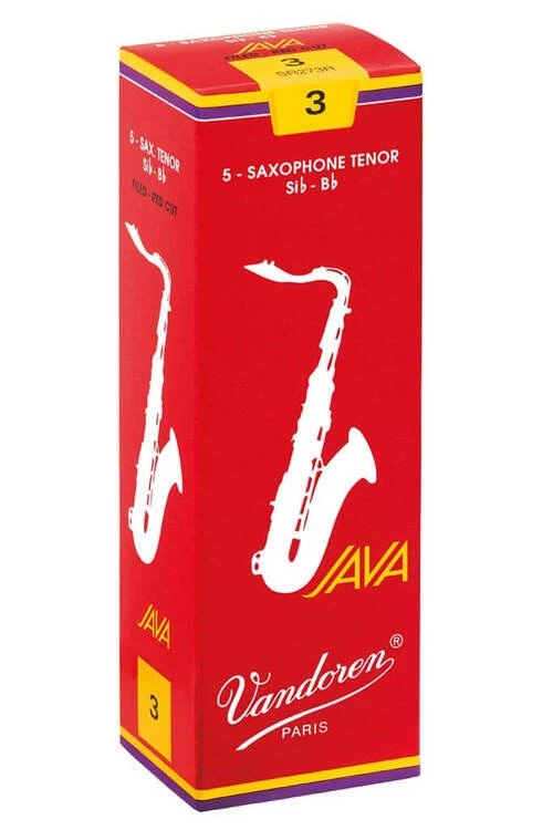 Vandoren Java Baritone Saxophone Mib - Eb "Filed Red Cut" 5 Pack Reeds 1 Vandoren Java Baritone Saxophone Mib - Eb "Filed Red Cut" 5 Pack Reeds
