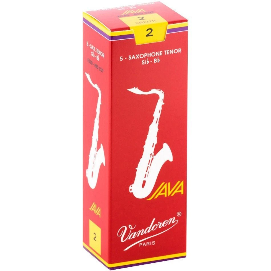 Vandoren Java "Filed Red Cut" Sib - Bb Tenor Saxophone 5 Pack Reeds 1 Vandoren Java "Filed Red Cut" Sib - Bb Tenor Saxophone 5 Pack Reeds