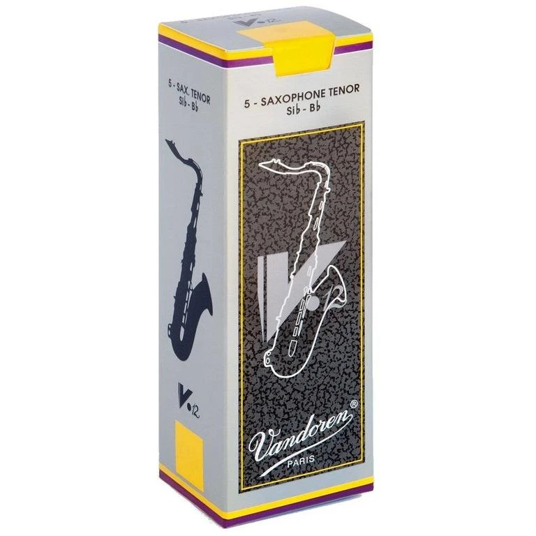 Vandoren V12 Sib - Bb Tenor Saxophone 5 Pack Reeds 1 Vandoren V12 Sib - Bb Tenor Saxophone 5 Pack Reeds