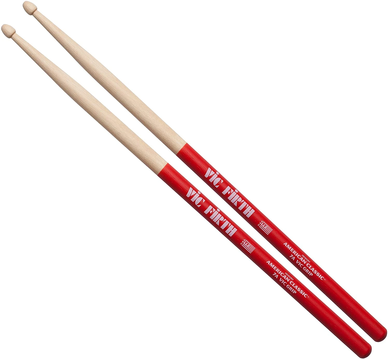 Vic Firth American Classic 7A Vic Grip Drumsticks 1 Vic Firth American Classic 7A Vic Grip Drumsticks