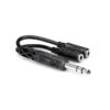 Y Cable, 1/4 In TRS To Dual 3.5 Mm TRSF 3 Y Cable, 1/4 In TRS To Dual 3.5 Mm TRSF -Faders Music Store y cable 14 in trs to dual 35 mm trsf yorkville 988956