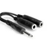 Y Cable, 1/4 In TS To Dual 1/4 In TSF 3 Y Cable, 1/4 In TS To Dual 1/4 In TSF -Faders Music Store y cable 14 in ts to dual 14 in tsf yorkville 700699