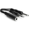 Y Cable, 1/4 In TSF To Dual 1/4 In TS -Faders Music Store y cable 14 in tsf to dual 14 in ts yorkville 890846
