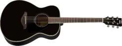 Yamaha FS820 Small Body Acoustic Guitar W/ Solid Spruce Top - Black Gloss
