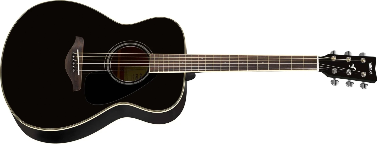 Yamaha FS820 Small Body Acoustic Guitar W/ Solid Spruce Top - Black Gloss 1 Yamaha FS820 Small Body Acoustic Guitar W/ Solid Spruce Top - Black Gloss