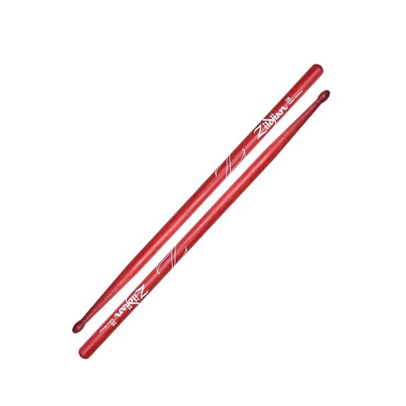 Zildjian 5A Wood Tip Hickory Drumsticks, Red 1 Zildjian 5A Wood Tip Hickory Drumsticks, Red