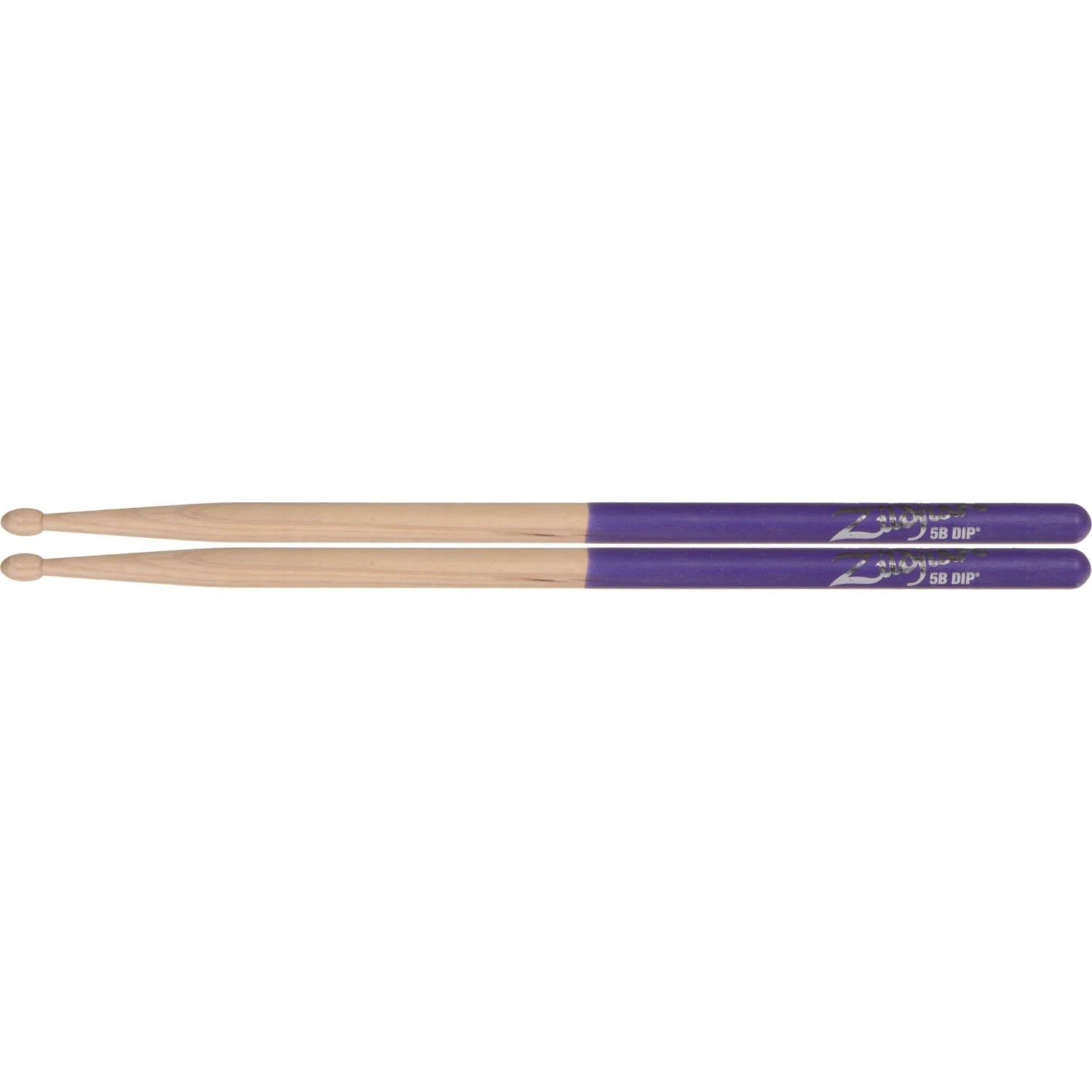 Zildjian 5B Wood Tip Purple Dip Drumsticks 1 Zildjian 5B Wood Tip Purple Dip Drumsticks